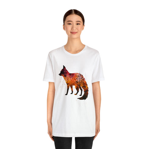 Autumn Fox Silhouette - Short Sleeve Tee